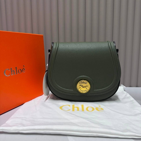 Chloe сумка женские натуральная кожа зеленые люкс 781482VS