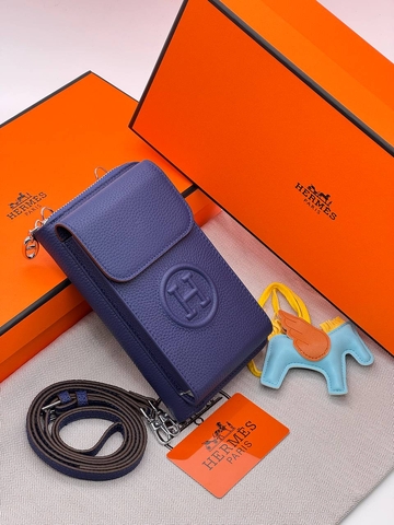 Hermes сумка женские натуральная кожа синие люкс 175271GS