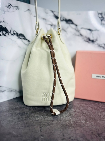 Miu Miu ALL Bucket Bags сумка женские натуральная кожа белые премиум 375255XV