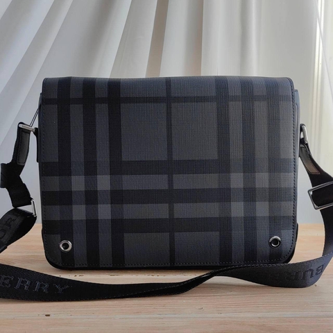 Burberry сумка мужские канва натуральная кожа серые люкс 397066JL