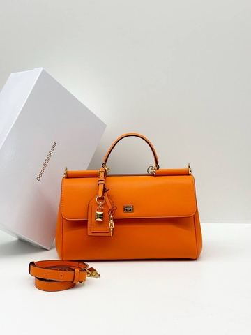 Dolce & Gabbana сумка женские натуральная кожа оранжевые люкс 314825YN