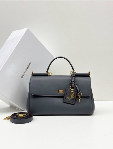 Dolce & Gabbana сумка женские натуральная кожа серые люкс 105307II