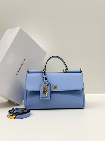 Dolce & Gabbana сумка женские натуральная кожа голубые люкс 446531AC