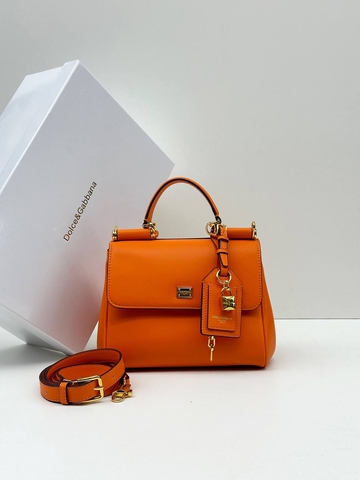 Dolce & Gabbana сумка женские натуральная кожа оранжевые люкс 922010HV
