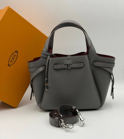 Tod’s сумка женские натуральная кожа серые люкс 914794TJ