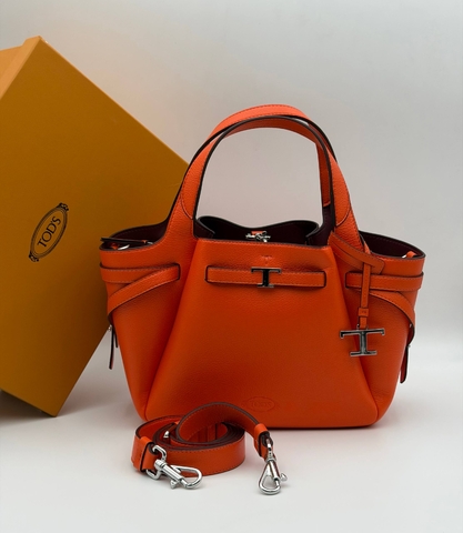Tod’s сумка женские натуральная кожа оранжевые люкс 244658PB