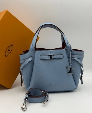 Tod’s сумка женские натуральная кожа голубые люкс 431578MX