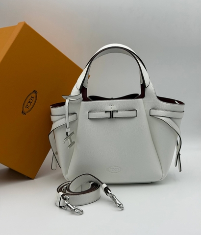 Tod’s сумка женские натуральная кожа белые люкс 393300LI