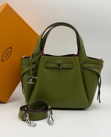 Tod’s сумка женские натуральная кожа зеленые люкс 326648TC