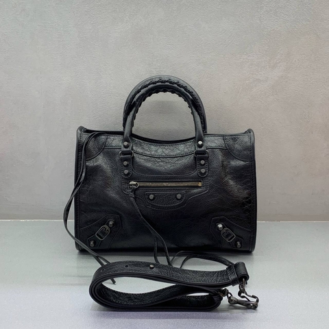 Balenciaga Le city сумка женские натуральная кожа черные премиум 740569UN