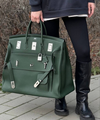 Hermes Birkin сумка женские натуральная кожа зеленые премиум 954269AD