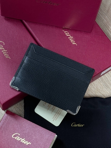 Cartier картхолдер натуральная кожа черные премиум 673750XV