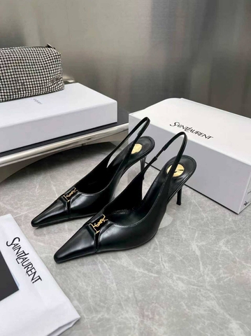 Yves Saint Laurent туфли женские натуральная кожа летние весенние / осенние черные премиум 274857EN
