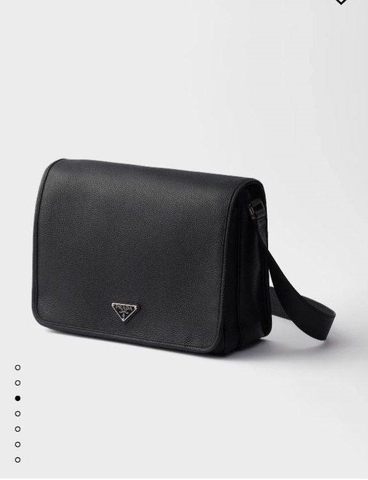 Prada сумка мужские натуральная кожа черные премиум 401026KM