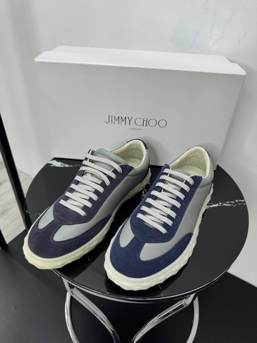 Jimmy Choo кроссовки мужские натуральная кожа натуральная замша летние весенние / осенние синие премиум 481642CP