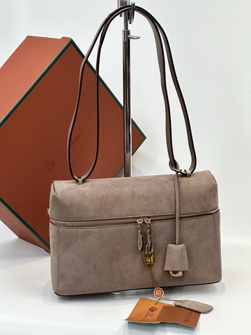 Loro Piana сумка женские натуральная замша розовые люкс 324484KH