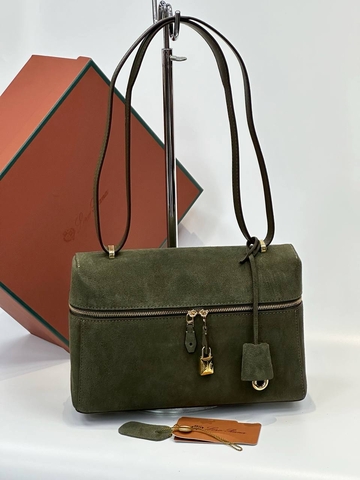 Loro Piana сумка женские натуральная замша зеленые люкс 396171OS