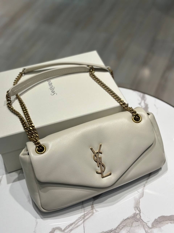 Yves Saint Laurent сумка женские натуральная кожа бежевые белые премиум 594041SE
