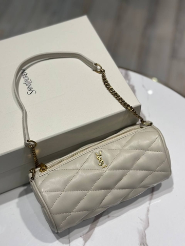 Yves Saint Laurent сумка женские натуральная кожа бежевые серые премиум 529700YF