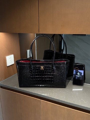 Chanel сумка женские натуральная кожа черные премиум 757638GB