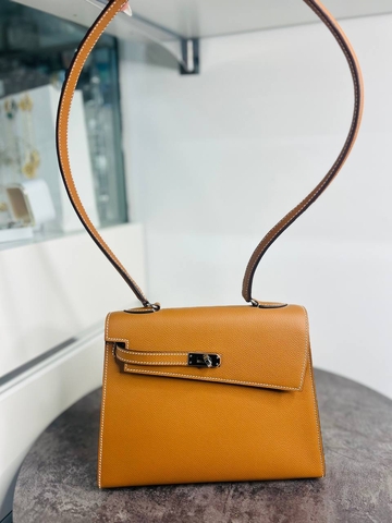 Hermes Kelly 25 сумка женские натуральная кожа оранжевые премиум 863109WB