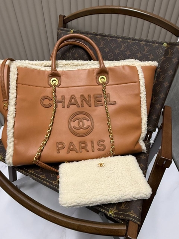 Chanel сумка женские натуральная кожа мех оранжевые люкс 680417OE