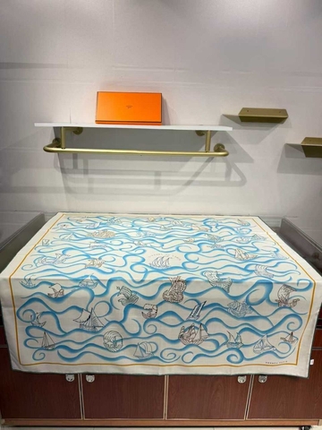 Hermes платок женские весенние / осенние голубые бежевые премиум 688533AM