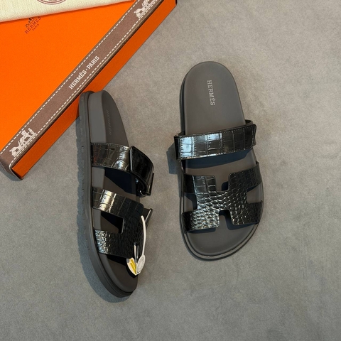 Hermes Chypre sandal шлепанцы артикул 141493NL в интернет-магазине «GLOBESTYLE»