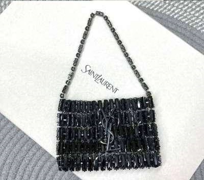 Yves Saint Laurent minaudière сумка женские кристаллы черные премиум 486022TW