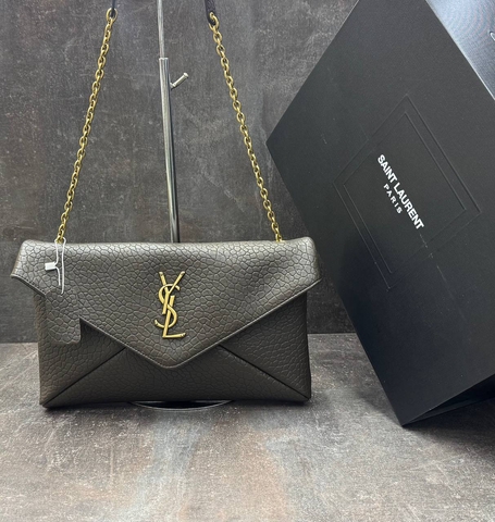 Yves Saint Laurent сумка женские натуральная кожа зеленые люкс 539727TY