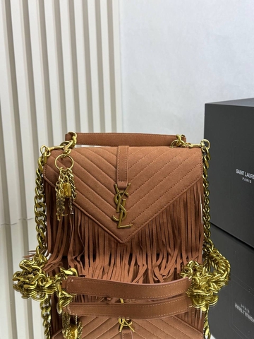 Yves Saint Laurent сумка женские нубук оранжевые люкс 354115DB