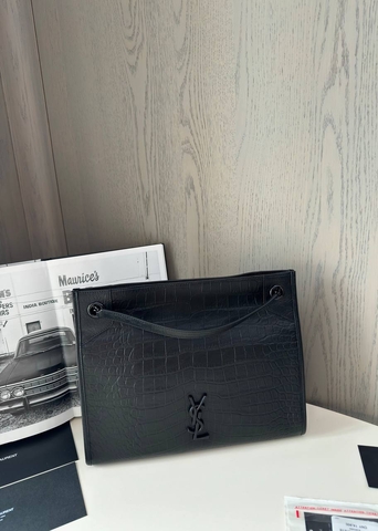 Yves Saint Laurent Niki Shopping Bag сумка женские натуральная кожа черные премиум 299938CX