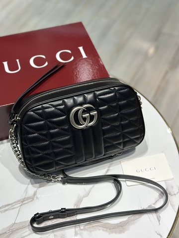 Gucci Soho сумка женские натуральная кожа черные премиум 113559QN
