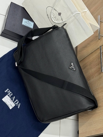 Prada сумка мужские натуральная кожа черные премиум 870272DK