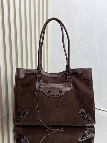 Balenciaga сумка женские натуральная замша коричневые люкс 436308AB