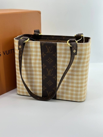 Louis Vuitton сумка женские канва текстиль желтые бежевые люкс 611721GM