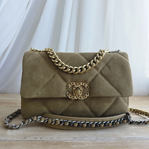 Chanel сумка женские натуральная замша бежевые люкс 979678DN