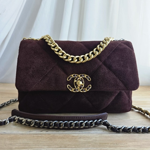 Chanel сумка женские натуральная замша коричневые люкс 584707MW