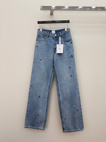 Dior джинсы женские голубые премиум 655043HJ