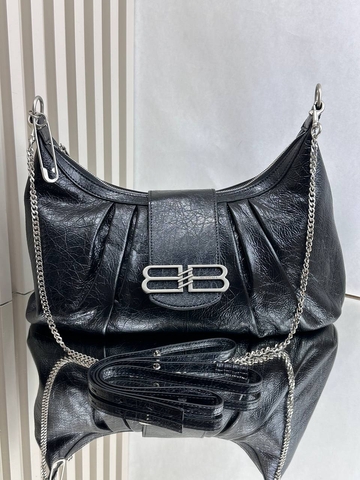 Balenciaga сумка женские натуральная кожа черные люкс 118340VG
