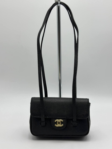 Chanel сумка женские натуральная кожа черные люкс 512968SI