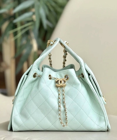 Chanel сумка женские натуральная кожа голубые премиум 495953QV