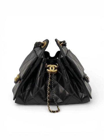 Chanel сумка женские натуральная кожа черные премиум 507612KY
