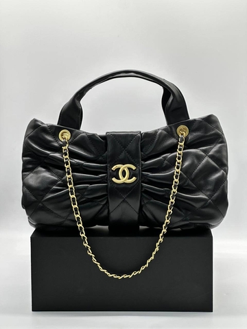 Chanel сумка женские натуральная кожа черные люкс 648308CZ