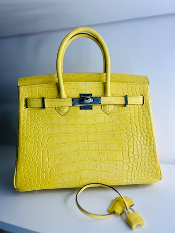 Hermes Birkin сумка женские натуральная кожа желтые премиум 711564ES