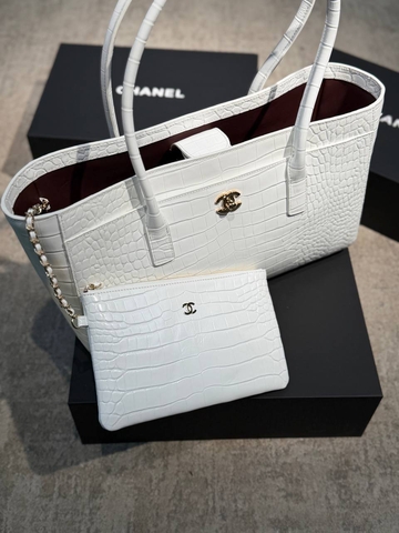 Chanel сумка женские натуральная кожа белые премиум 639237EW