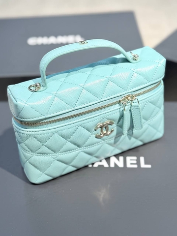 Chanel сумка женские натуральная кожа голубые премиум 238399GV