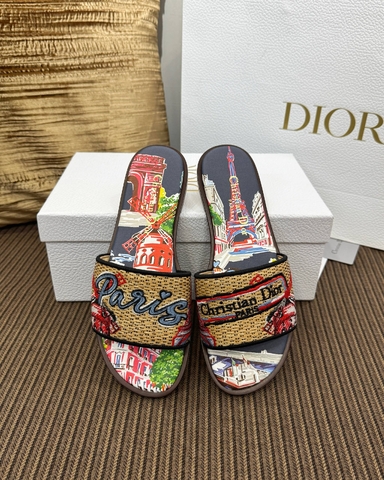 Dior шлепанцы артикул 236409PG в интернет-магазине «GLOBESTYLE»