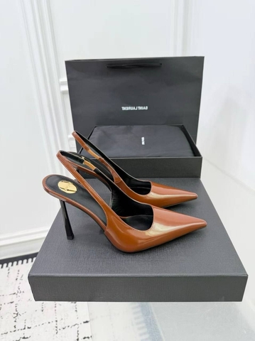 Yves Saint Laurent туфли женские натуральная кожа летние весенние / осенние оранжевые премиум 587483LQ