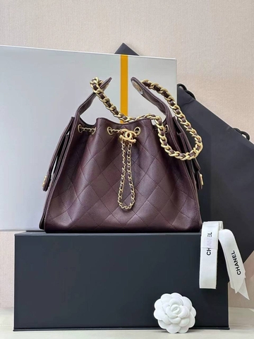 Chanel сумка женские натуральная кожа бордовые премиум 494489BN